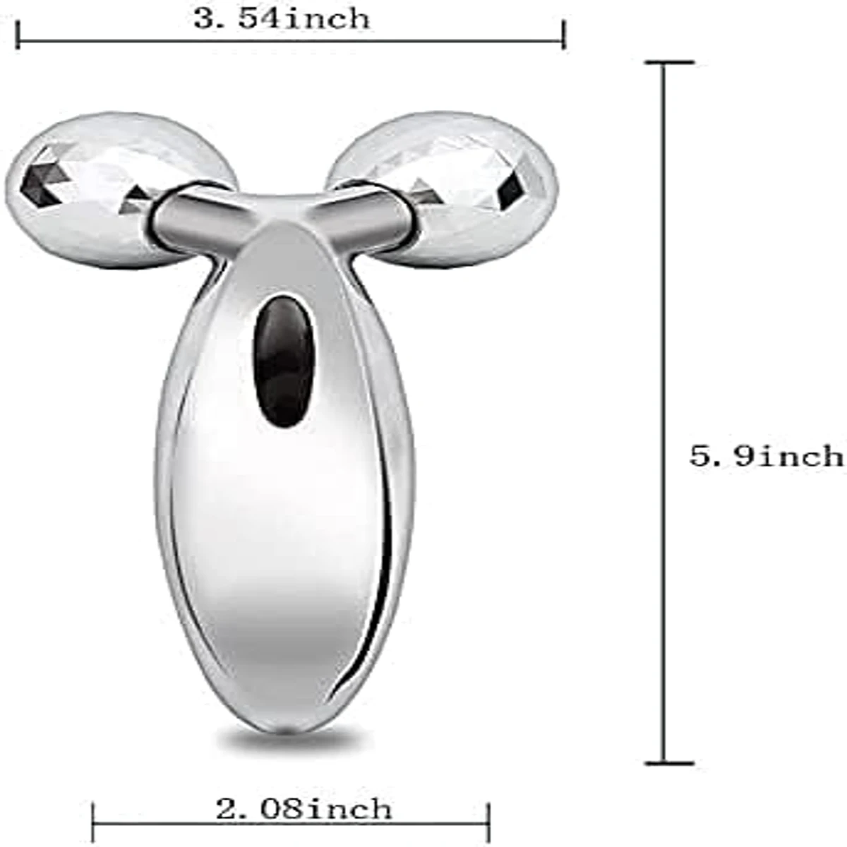 Face Body Roller Massager, 3D Roller Face Massager Y-Shape Face Lift Tool Firming Beauty Massage Body Face Massager (Silver)