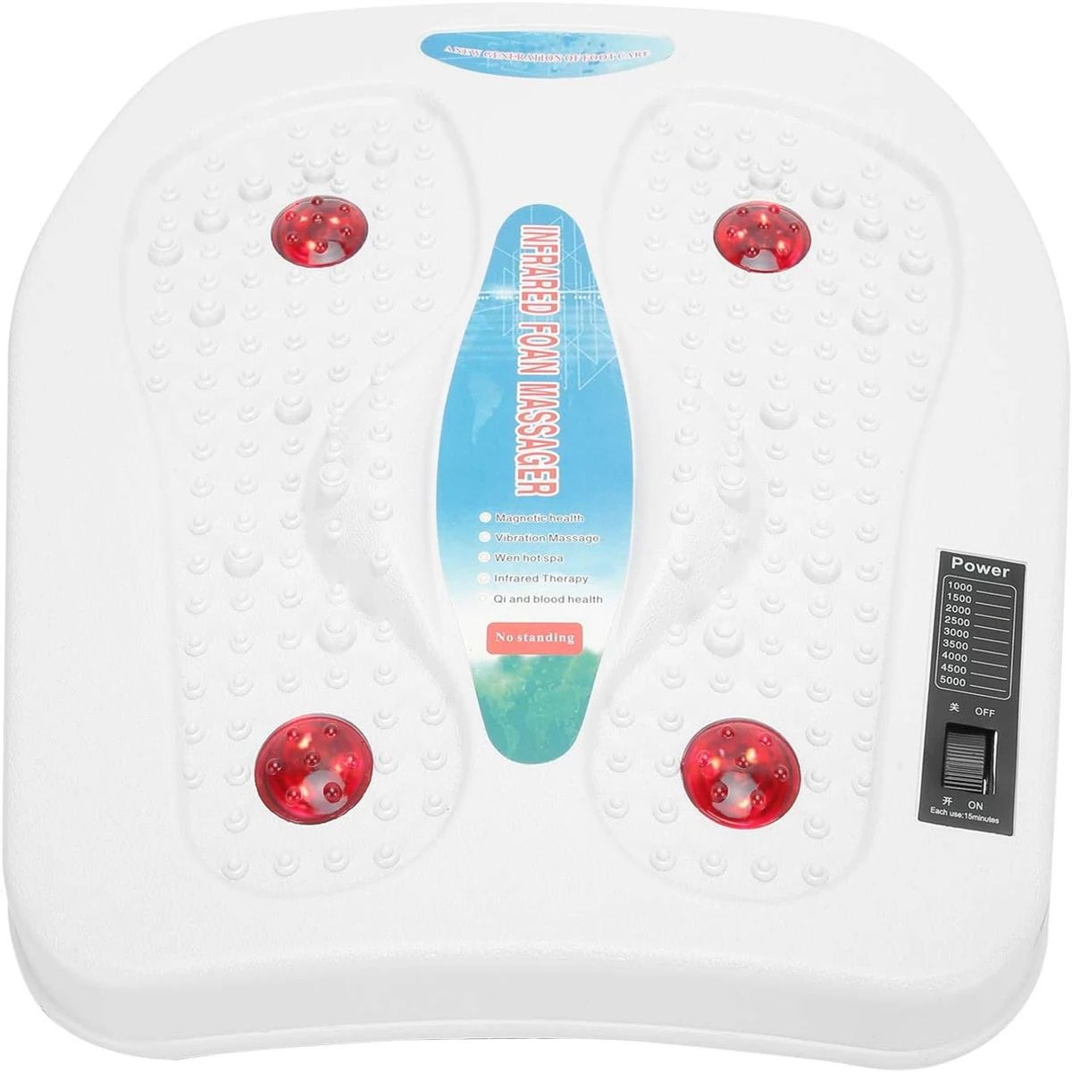Infrared Vibration & Heating Foot Massager- White