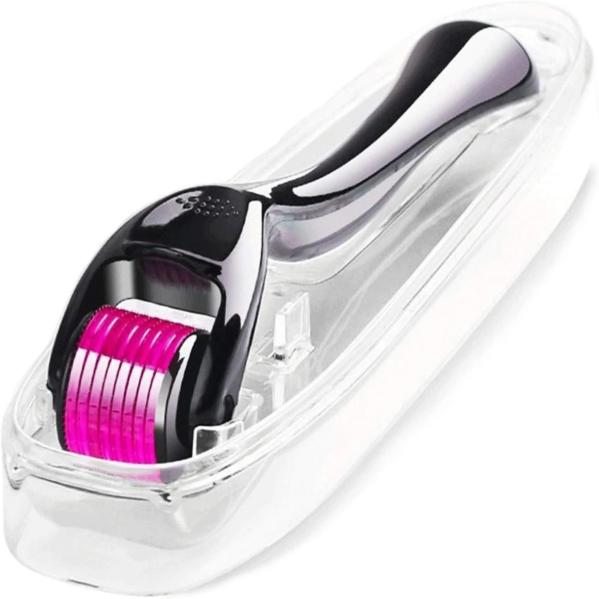 Derma Roller 1mm Cosmetic Needling Instrument For Face Titanium 540 Micro Needles Beauty Massage Tool Home Use Hair Loss Care Stretch Marks Acne Scars and Wrinkles Anti Aging Roller