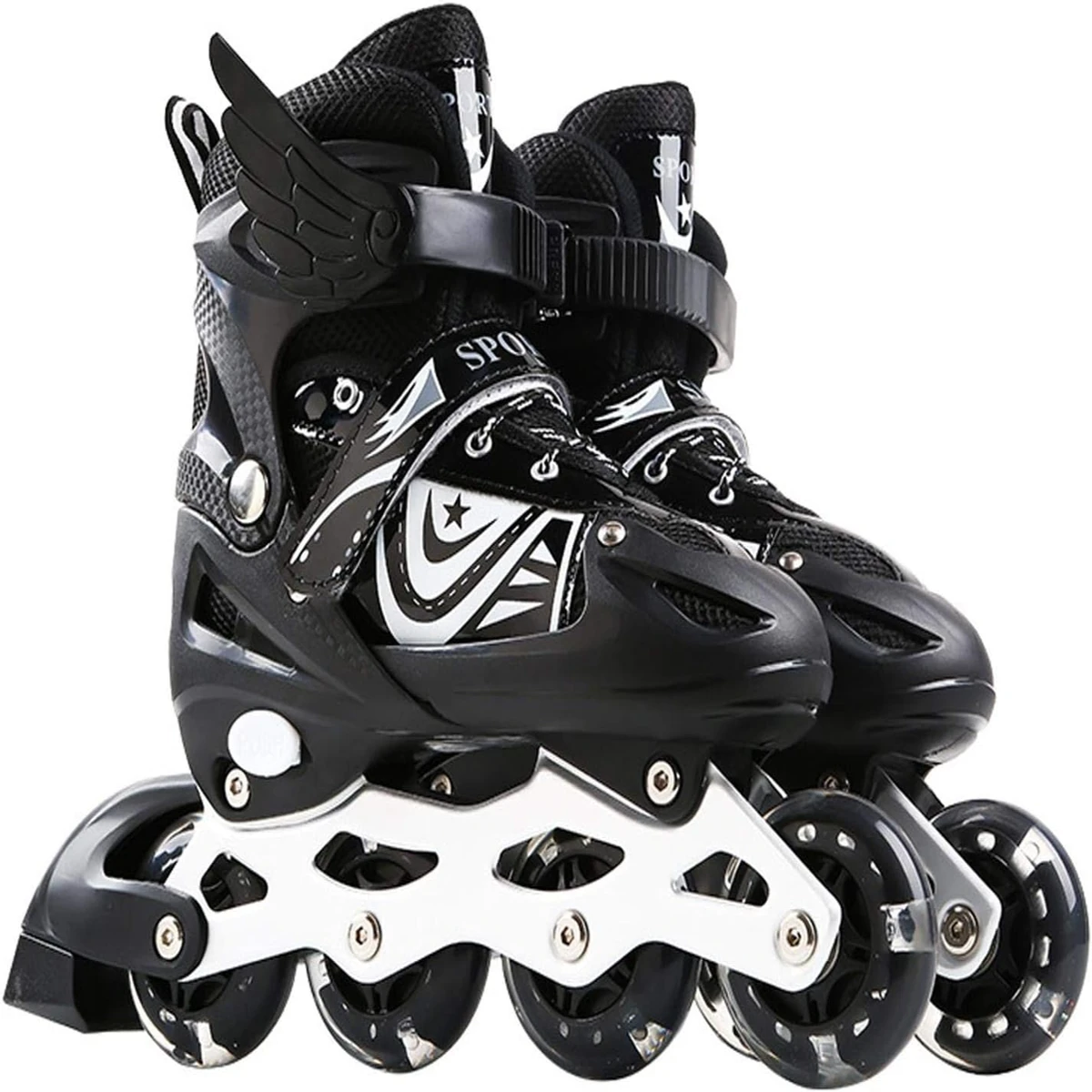 Inline Skates Children, Boys Girls Adjustable Roller Skates Children with Light PU Wheels Triple Protection Lightweight Inline Skates Inline Skates Good Gift for Children