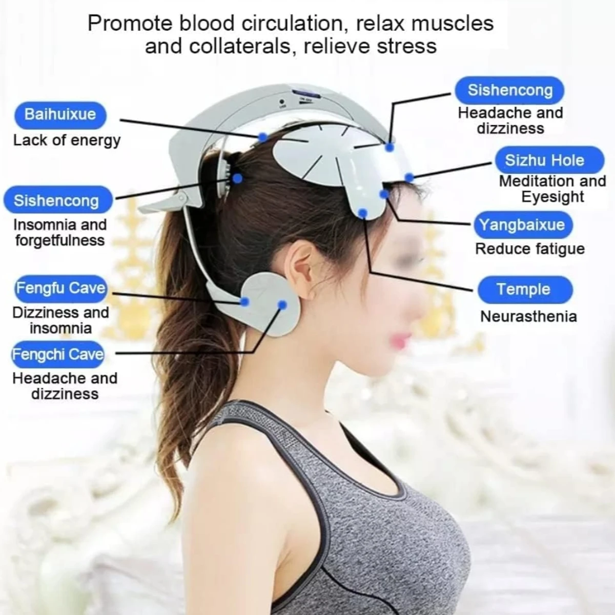 Electric Head Massage & Relax Brain Acupuncture