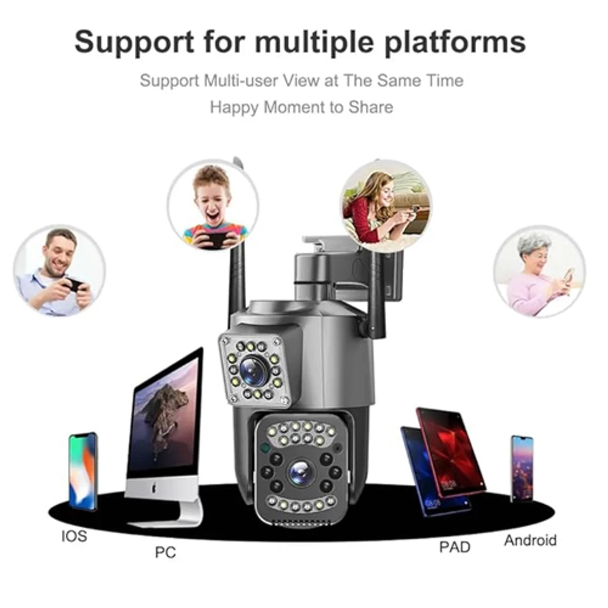 V380 WiFi Dual Lens Security Smart Ip Camera