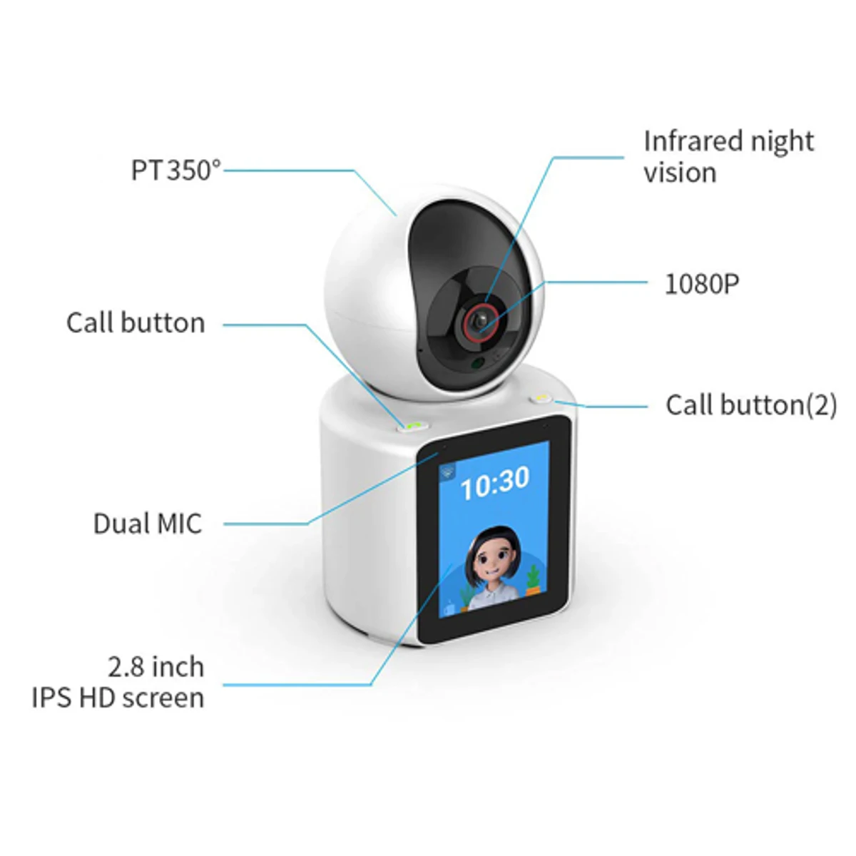V360 Smart Video Calling PTZ IP Camera