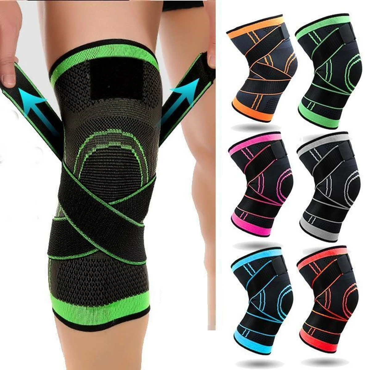 Original Knee Support Compression Strap Sleeve Ligament adjustable (1 picas )