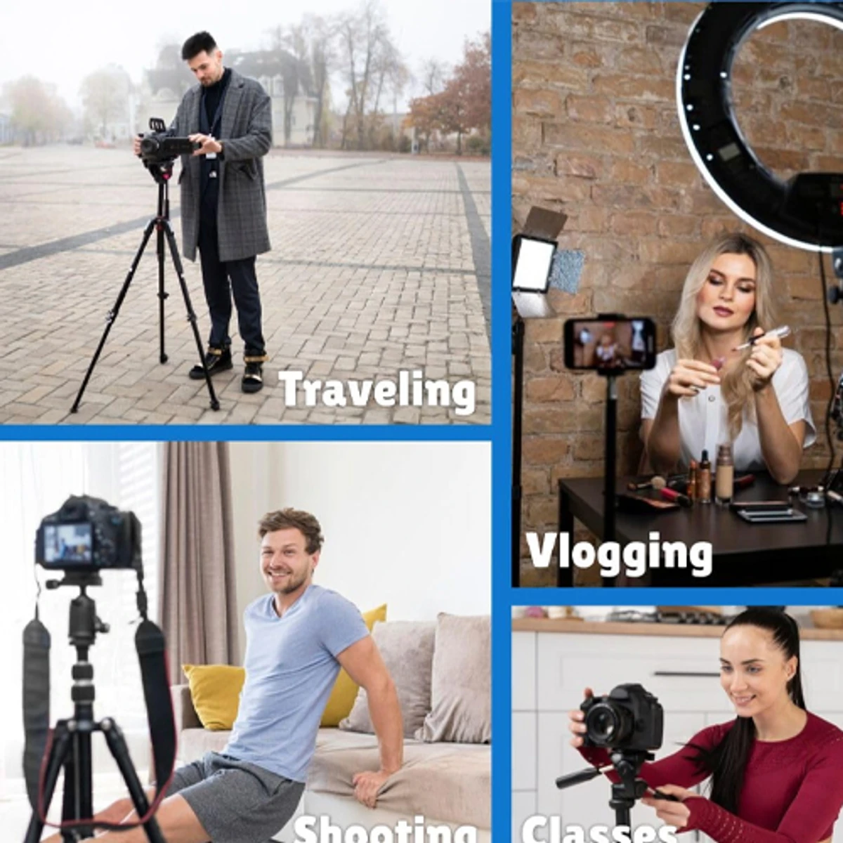 3366 Aluminum Tripod 55-Inch For Mobile And Camera