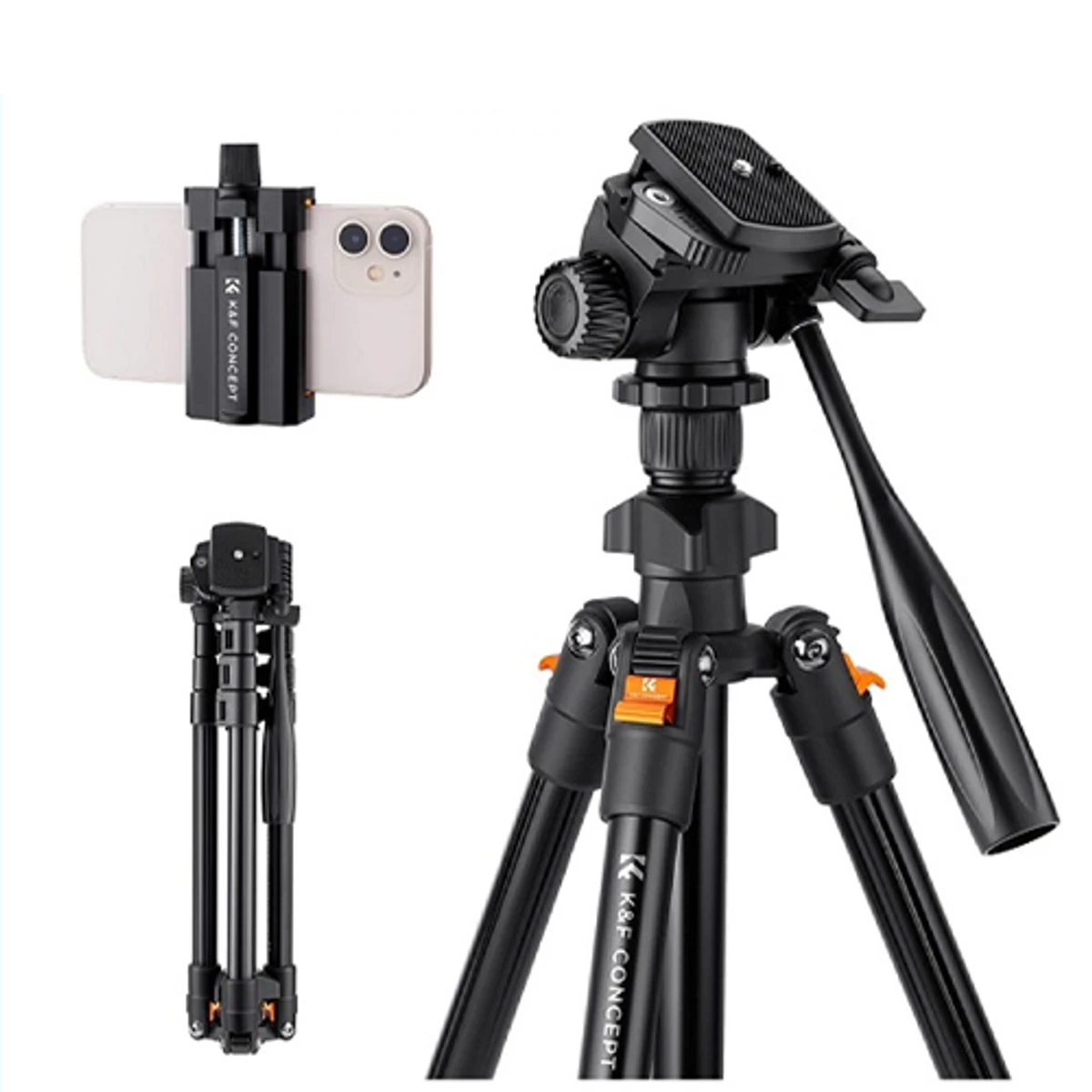 3366 Aluminum Tripod 55-Inch For Mobile And Camera
