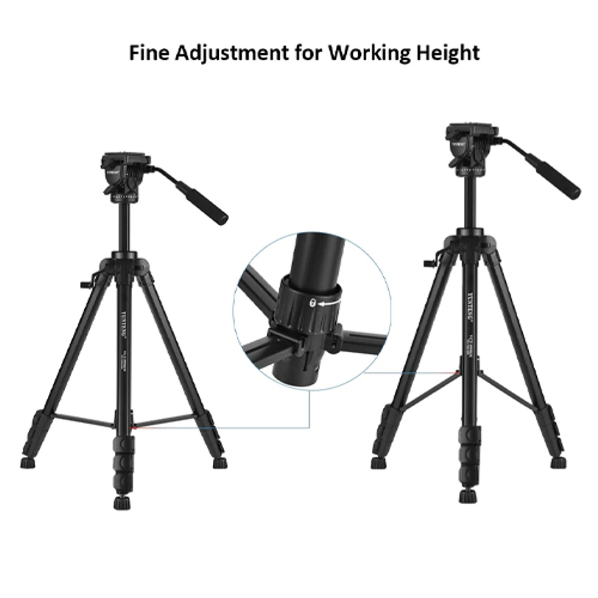 Yunteng VCT-999 Professional Aluminum Alloy DSLR Camera Tripod (6.75 Feet)