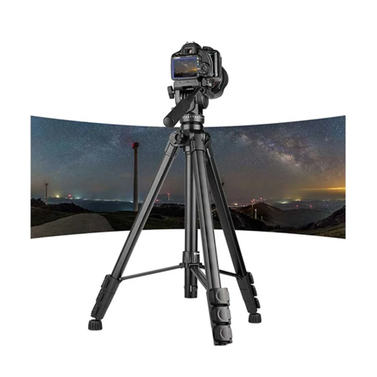Yunteng VCT-999 Professional Aluminum Alloy DSLR Camera Tripod (6.75 Feet)