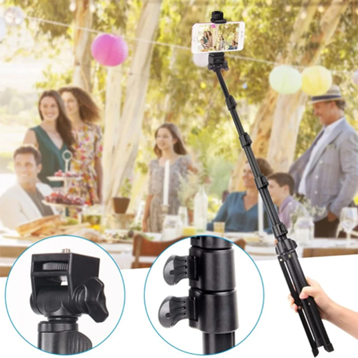 Neepho NP-588 61inch Heavy-Duty Aluminum Extendable Tripod