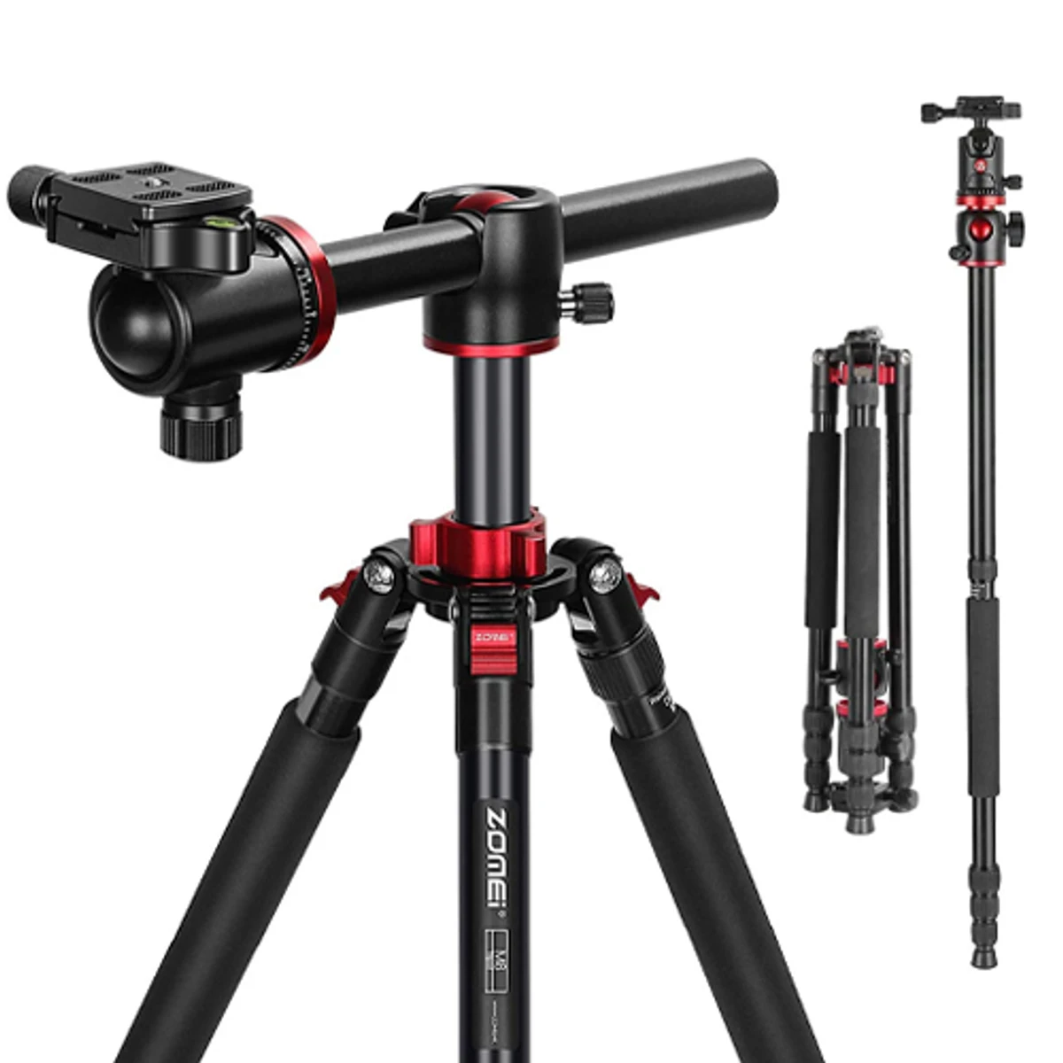 Zomei M8 Professional Camera Tripod And Overhead Gear With 72-Inch Extension Arm Monopod