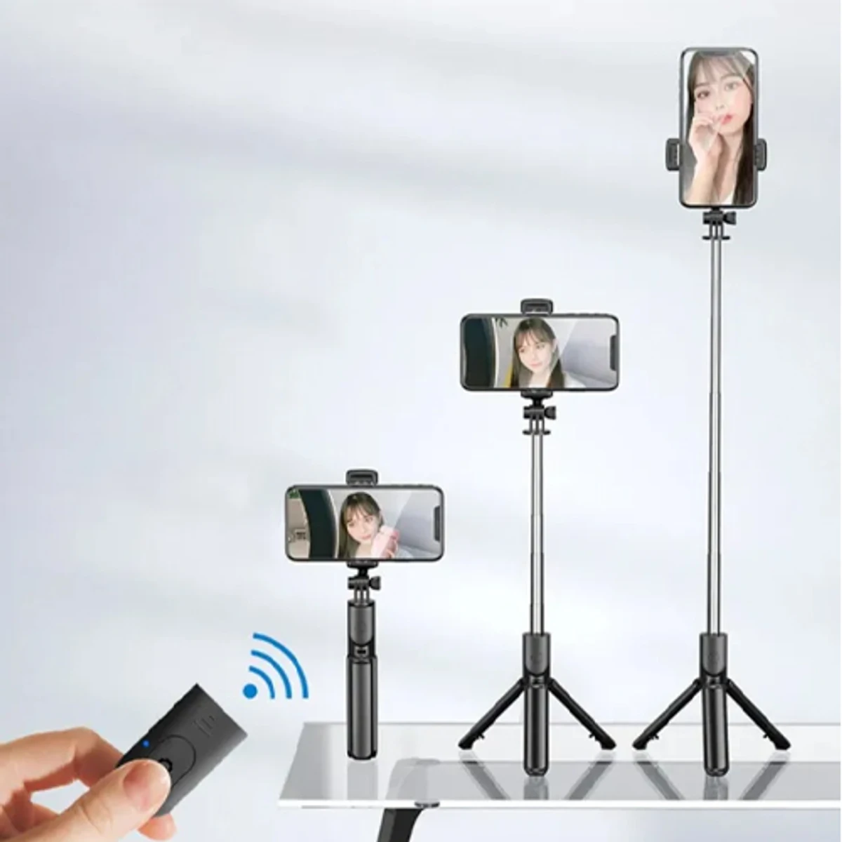 N08S Bluetooth Remote Selfie Stick Tripod With LED