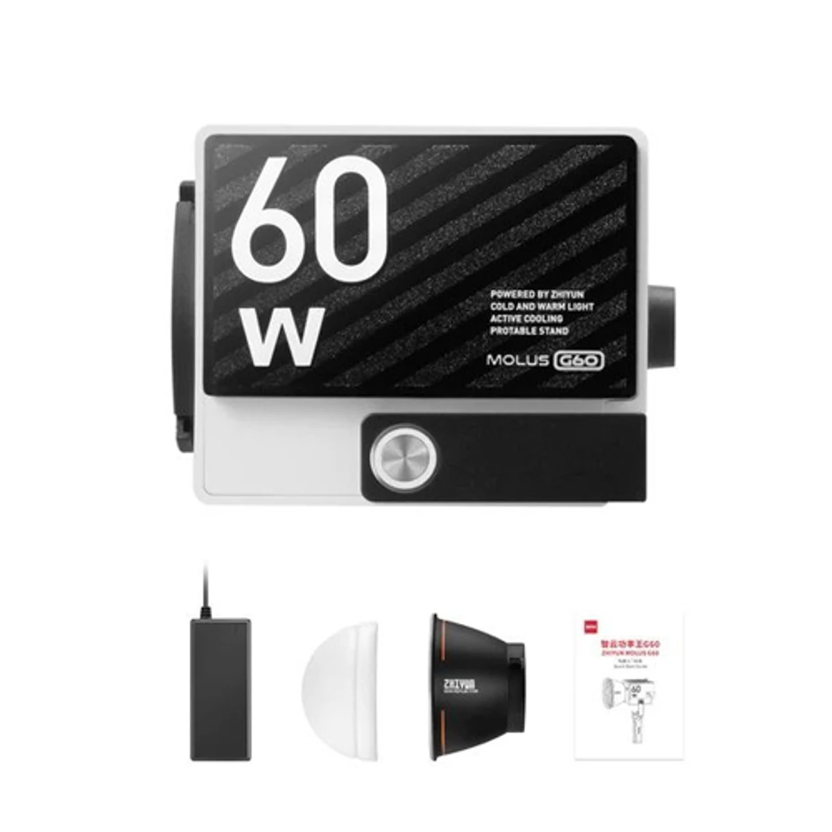 Zhiyun Molus G60 White LED Video Light With Mini Tripod