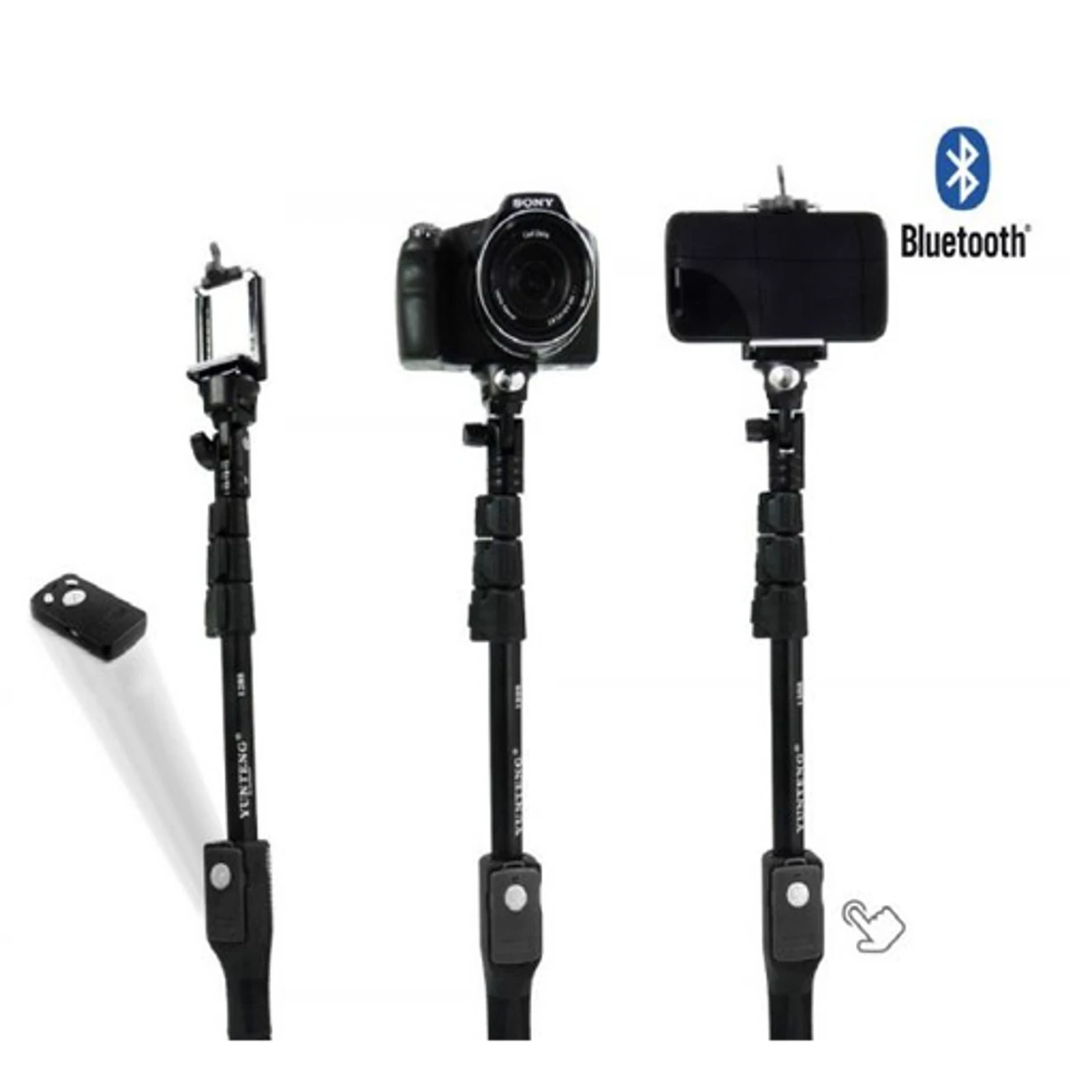 YT-1288 Extendable Selfie Stick Handheld Monopod Tripod With Shutter Release