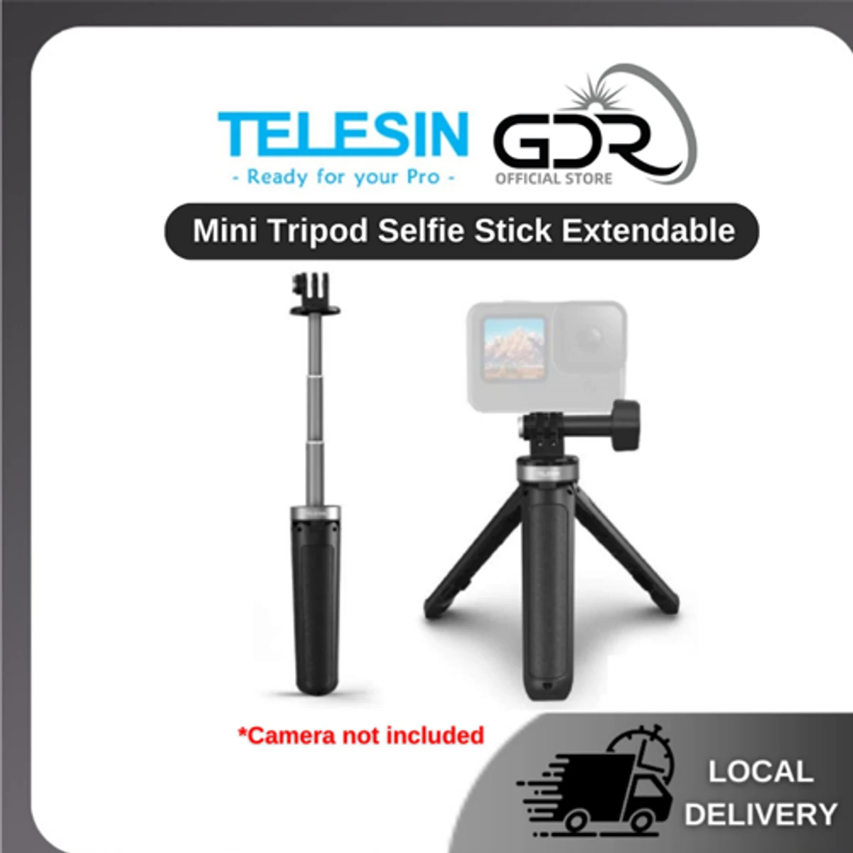 Telesin GP-MNP-092-X Mini Selfie Stick For Action Camera