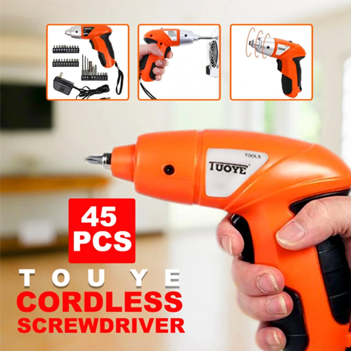CORDLESS SCREWDRIVER 45PCS