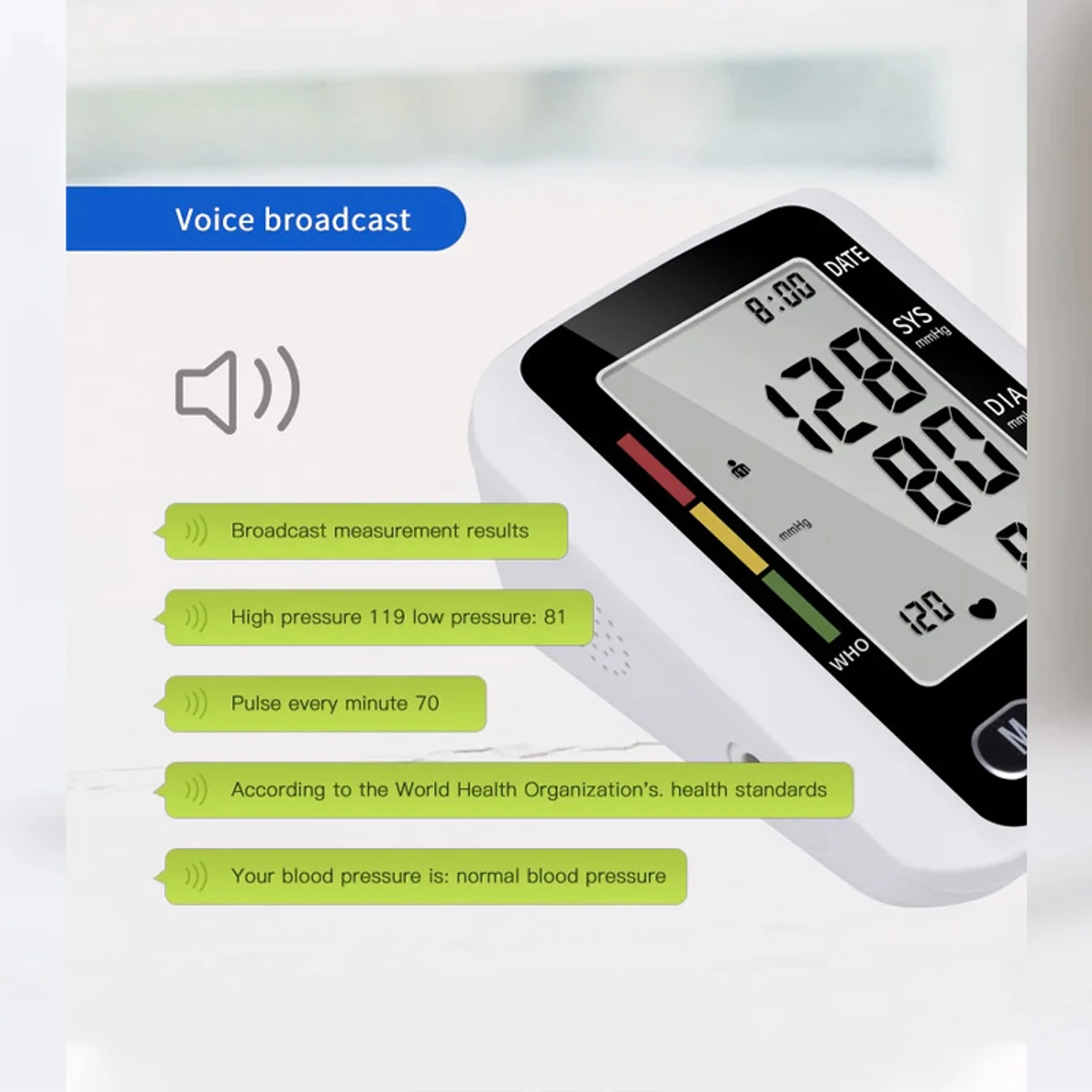 High Quality Digital Blood Pressure Monitor with Voice Function (৪ বছরের ওয়ারেন্টি)