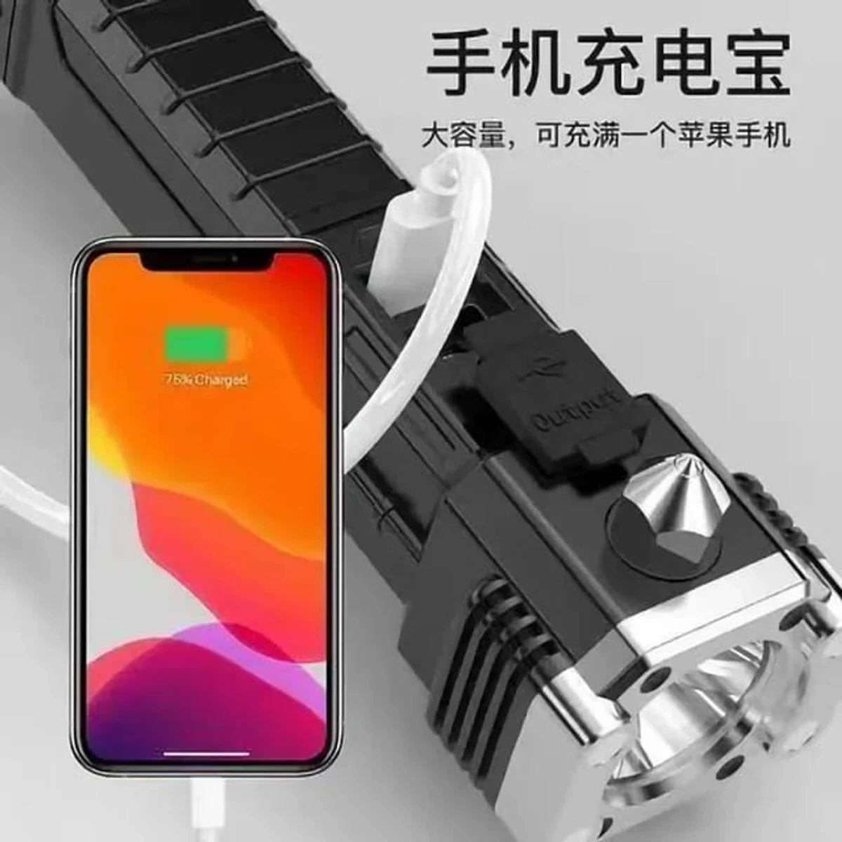 Hi Power 5 in 1  Torch Light With Power Bank