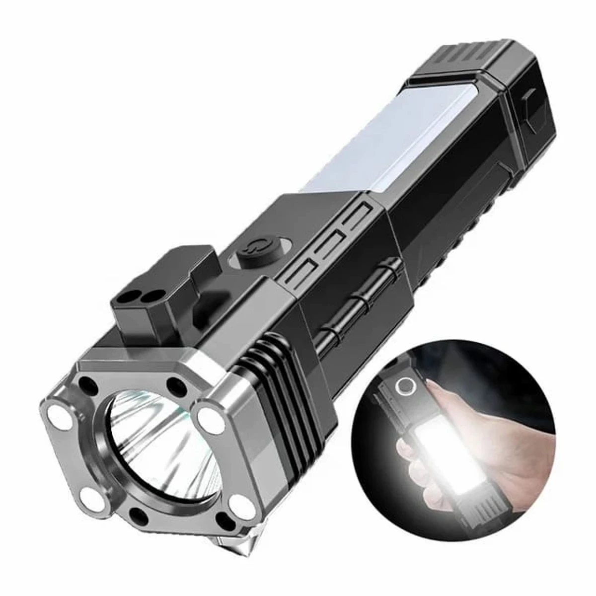 Hi Power 5 in 1 Torch Light With Power Bank