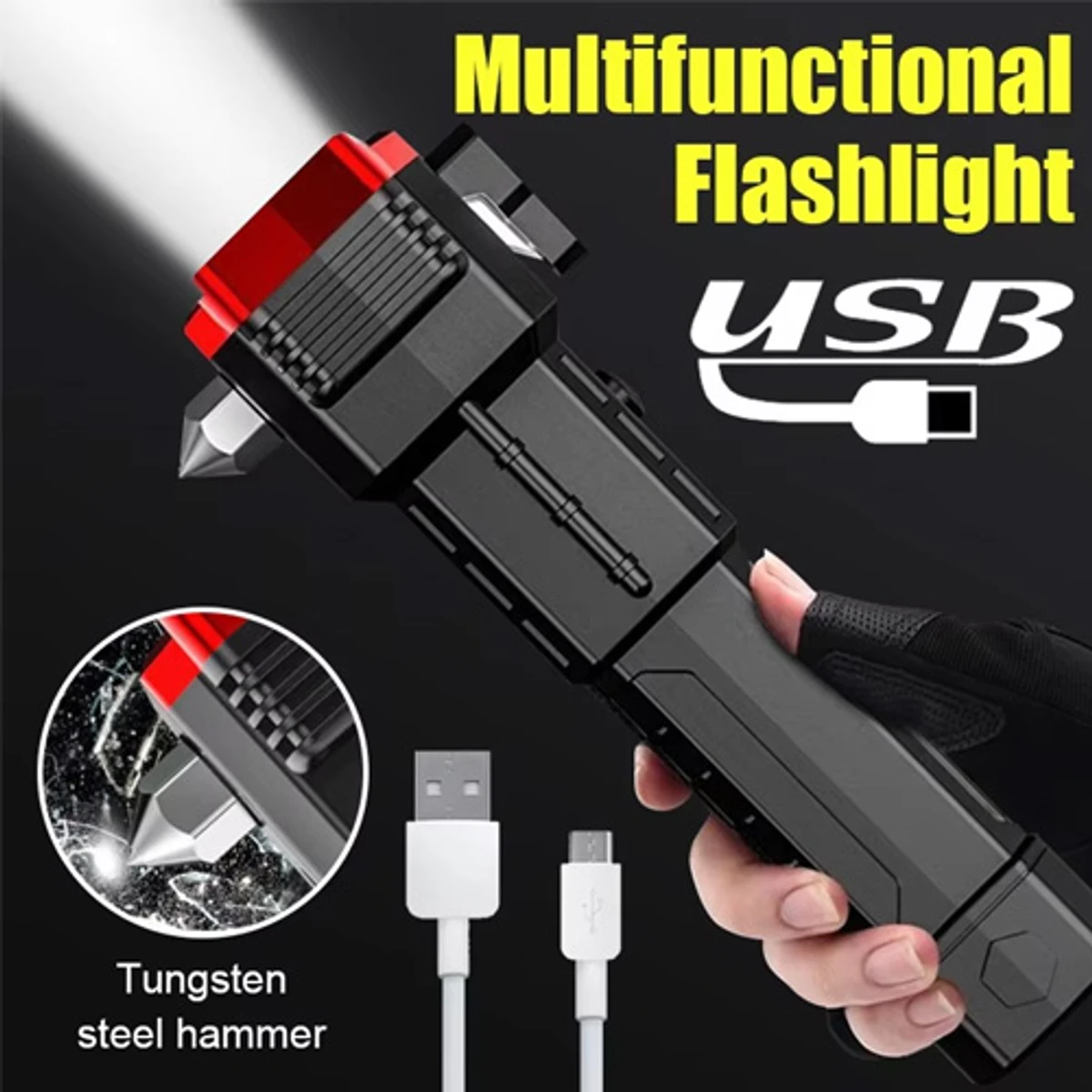 Hi Power 5 in 1  Torch Light With Power Bank