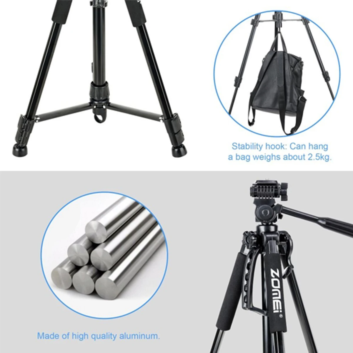 Zomei T120 Mobile & DSLR Tripod-Professional Series