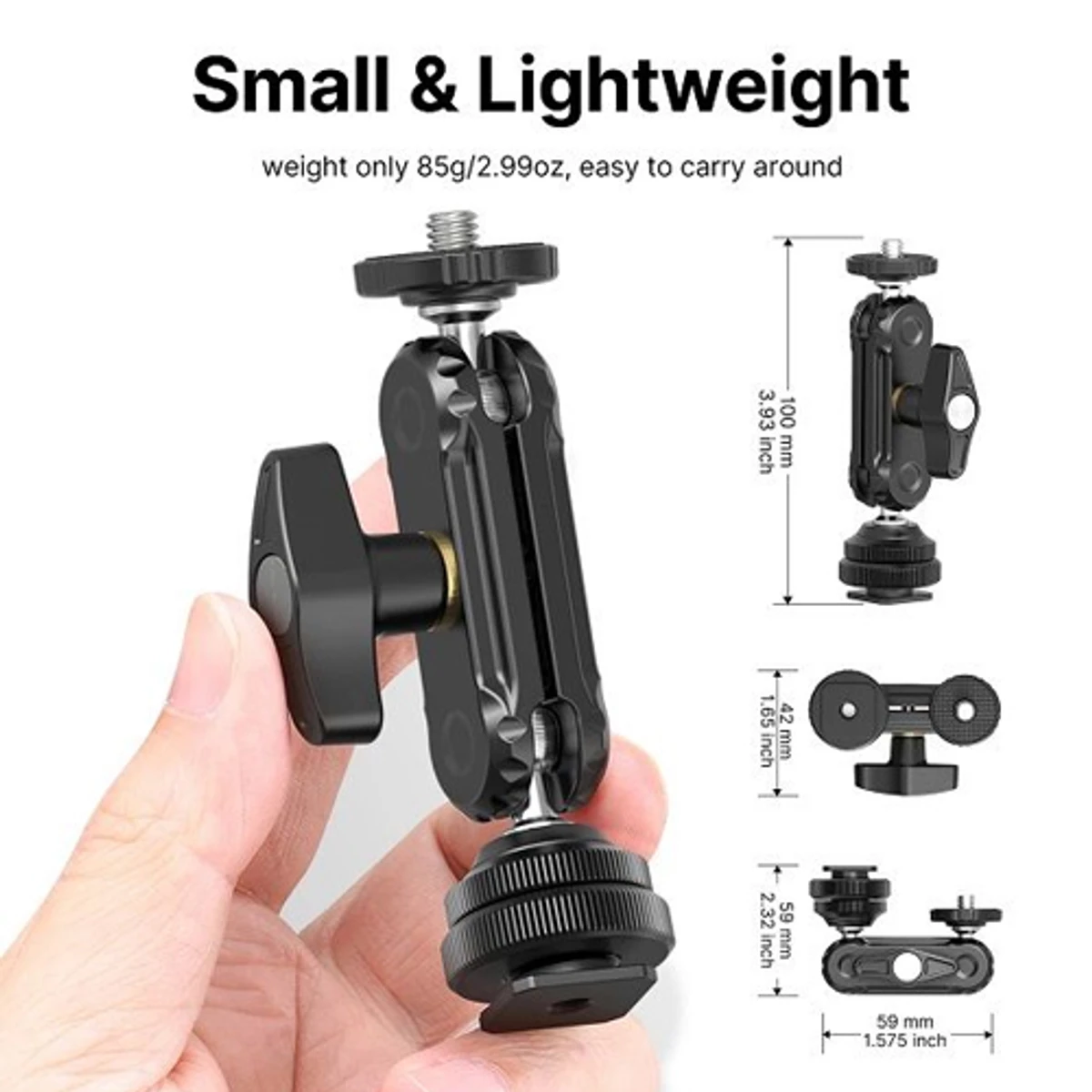 Ulanzi R098 Double Ball Heads With Code Shoe Mount