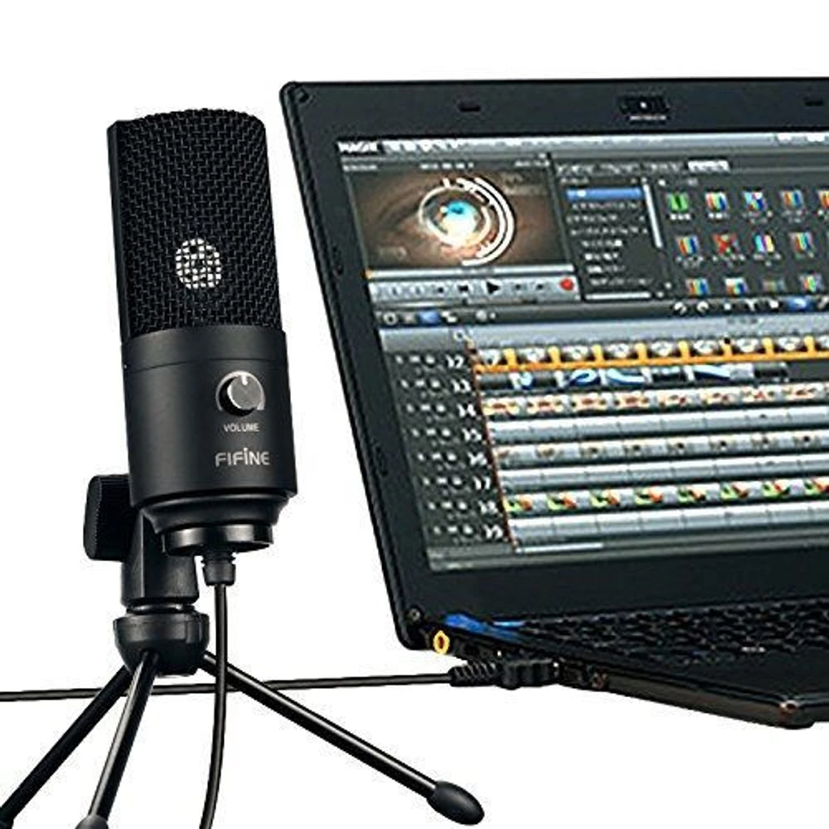 FiFine K669B Microphone- USB Studio Condenser Microphone For YouTube Studio