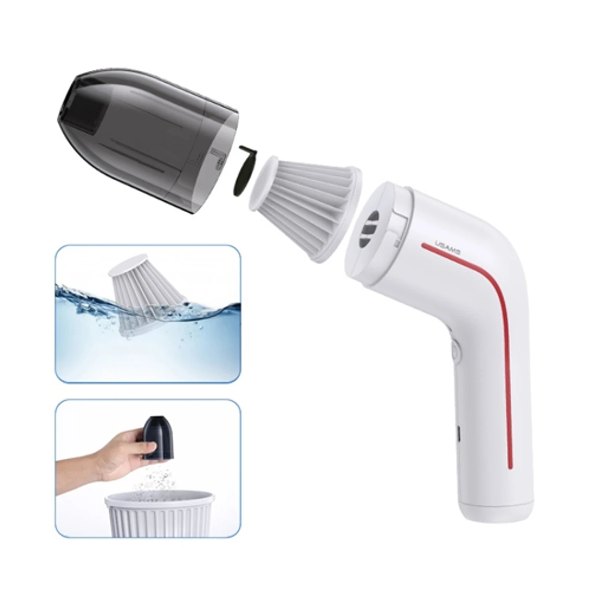 USAMS US-ZB253 LEJ Series Mini Hand-Held Vacuum Cleaner