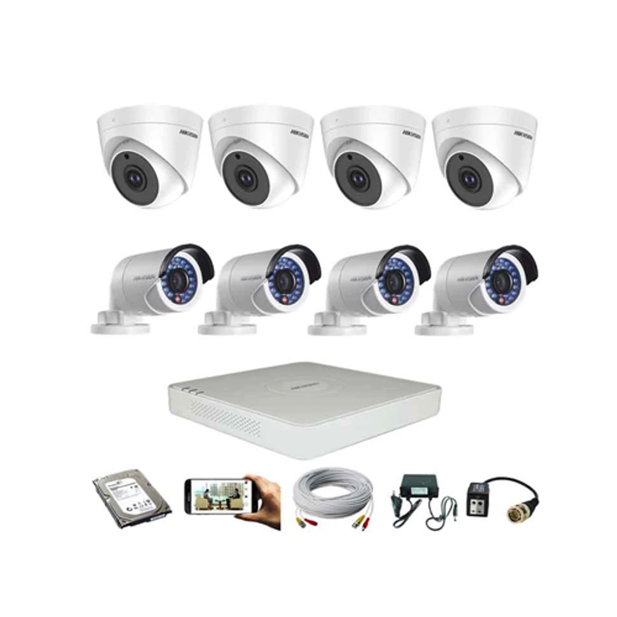 Hikvision 8 Channel 2MP CCTV Camera