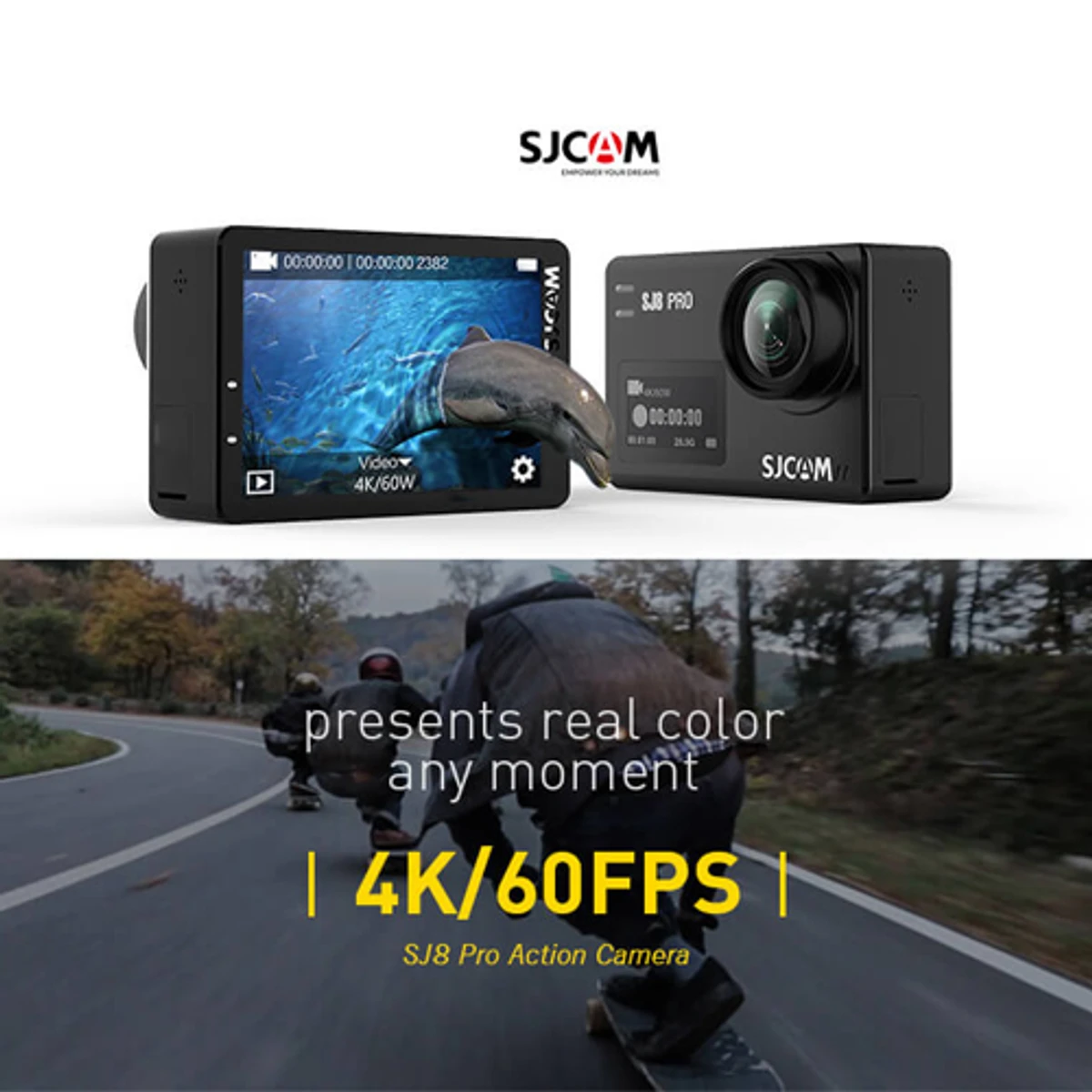 Sjcam Sj8 Pro 4k 60fps Action Camera Dual Screen Sport Camera