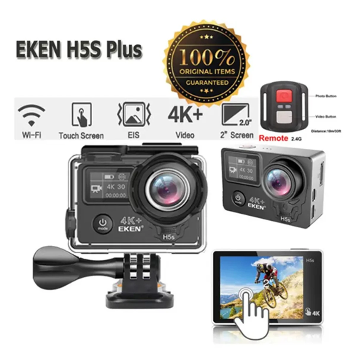 EKEN H5s 4K Ultra HD EIS Anti-Shake Action Camera