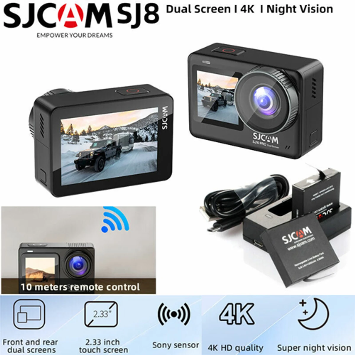 SJCAM SJ8 Dual Screen Sports Action Camera