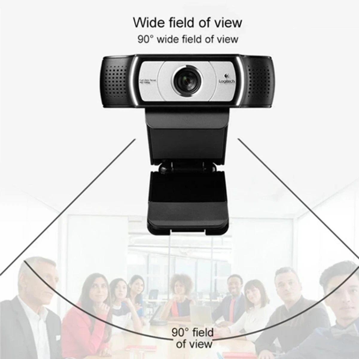 Logitech C930c HD Webcam- Zeiss Lens USB Video Camera 4 Time Digital Zoom Web Cam