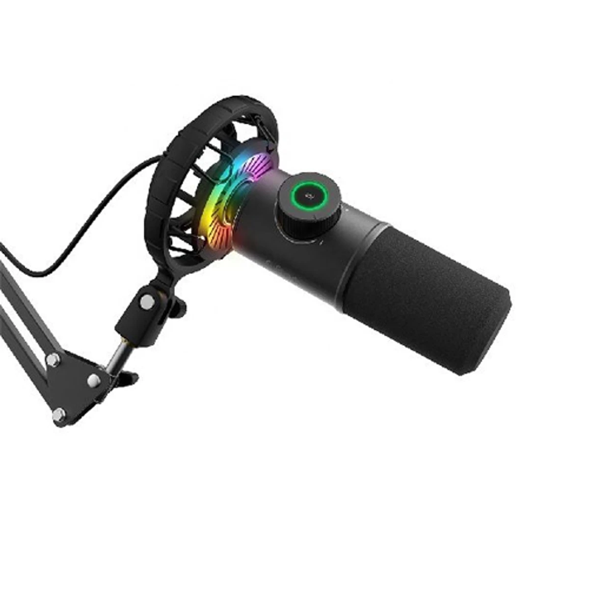 FIFINE K658 USB Dynamic Cardioid Podcast Microphone With A Live Monitoring, Gain Control, Mute Button