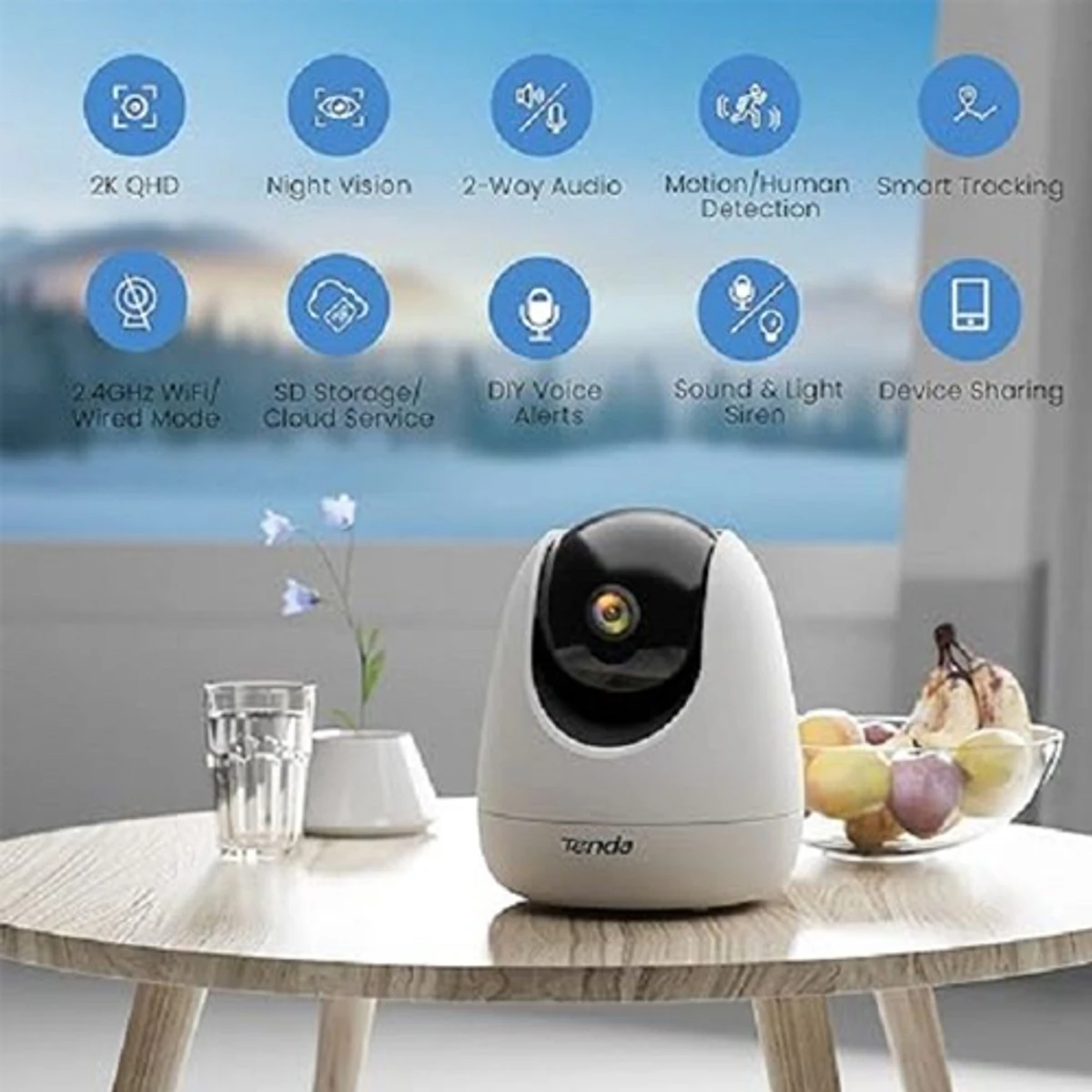 Tenda CP6 2K Security Pan Tilt IP Camera