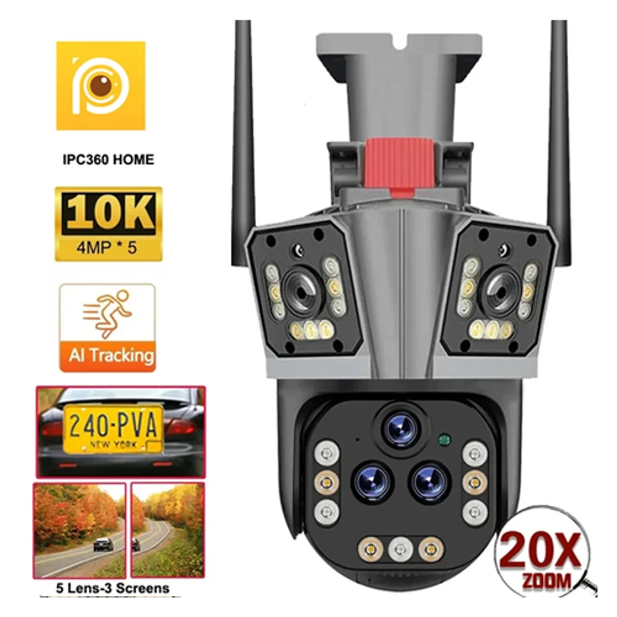 IPC-360 Bullet Dome Linkage 3 Lens IP Camera
