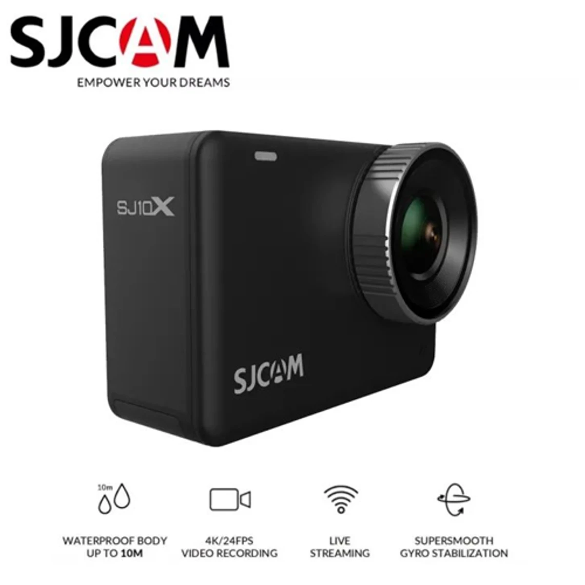 SJCAM SJ10 X 4K Action Camera (12 MP, 4K Up To 120fps, UHD IPS 2.33" Touch Display)