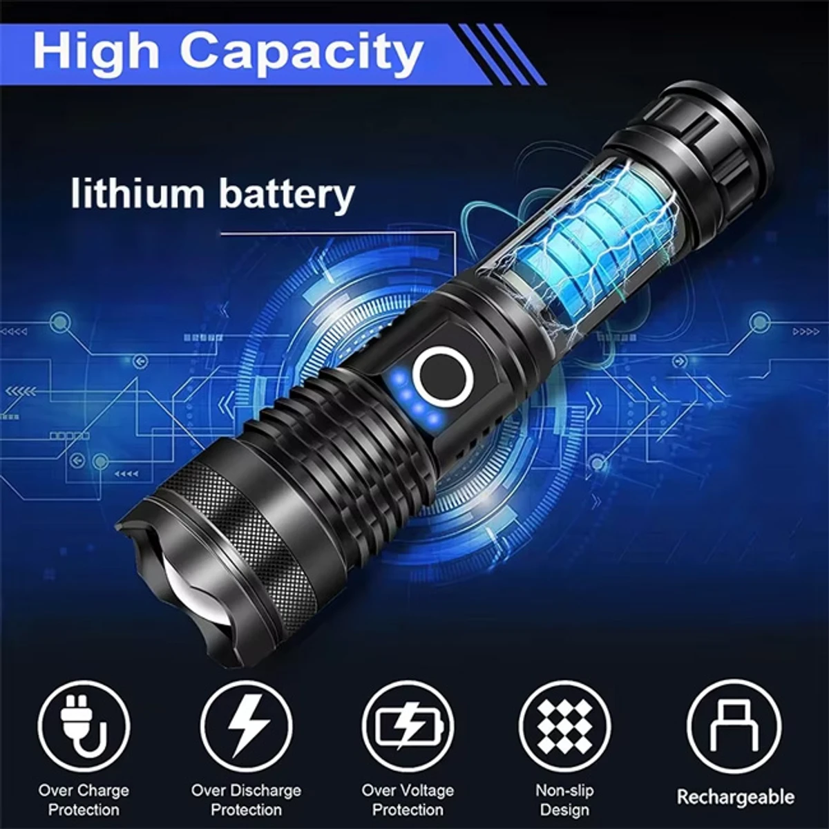Metal Body super bright led powerful flashlight