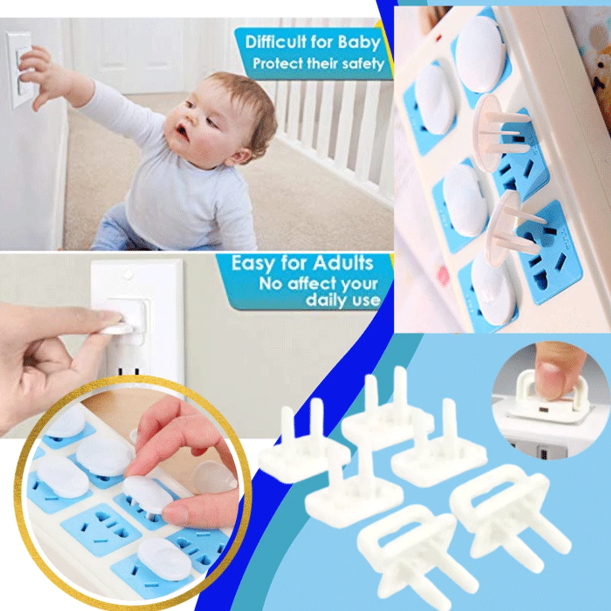 Safety Protection Socket Plug 15 Pcs