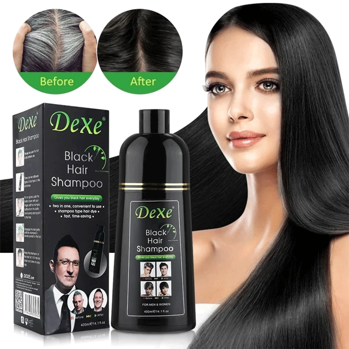 Original Dexe Black Hair Shampoo {200 ML}