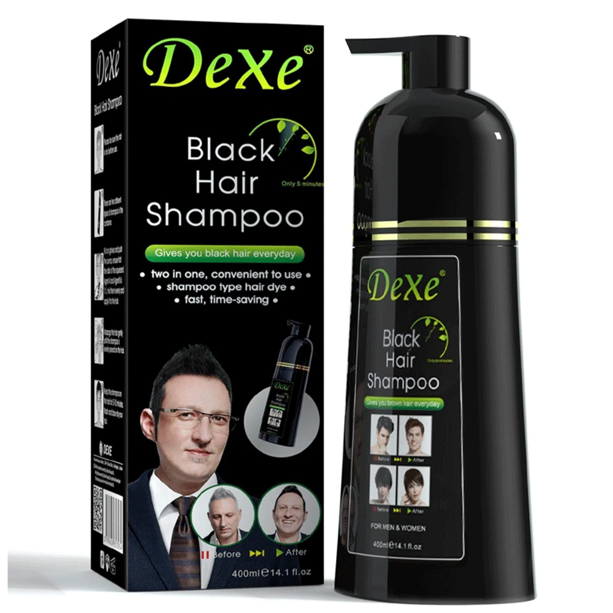 Original Dexe Black Hair Shampoo ( 400 ml)