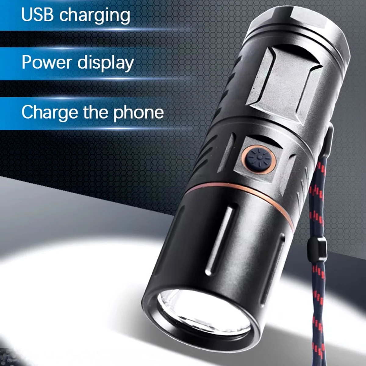 High Power Torch Light with 20000Mah Power Bank