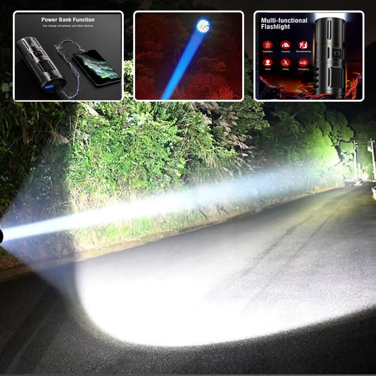 High Power Torch Light with 20000Mah Power Bank