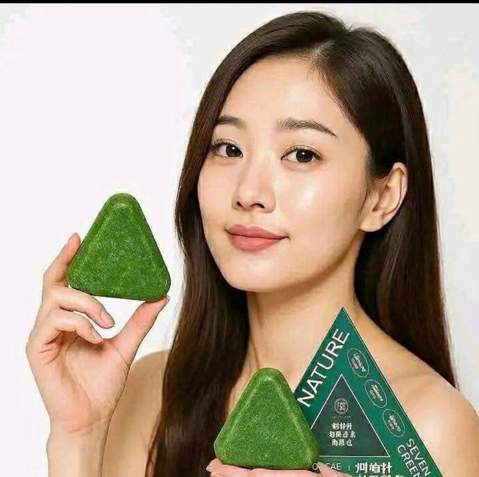 Imported 100% original Seven Nature Green Shampoo Soap Bar